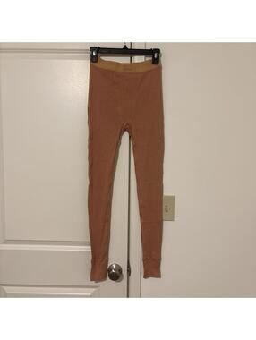 Skims Women’s Stretch Cotton Rib Leggings Size Small Camel Lounge Wear